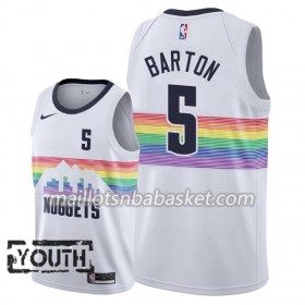Maillot Enfant Denver Nuggets Will Barton 5 2018-19 Nike City Edition Blanc Swingman